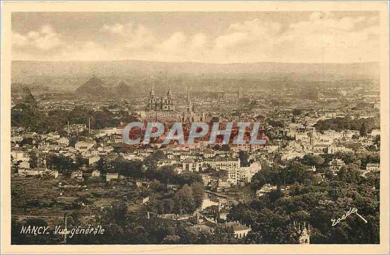 Old Postcard Nancy The general view Coquette