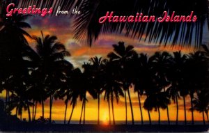 Florida Greetings From The Hawaiian Islands With Beautiful Sunset 1972