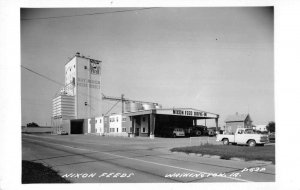 Washington Iowa Nixon Feeds Drive In Real Photo Vintage Postcard AA53150