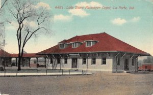 La Porte Indiana Lake Shore Station Vintage Postcard AA27753