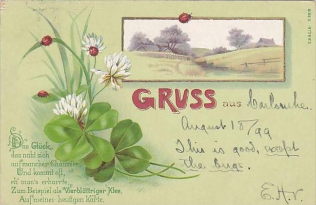 Germany Gruss Aus Karlsruhe 1899