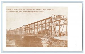 C. 1915-20 Cherry Street Bridge Toledo Ohio Postcard F135E