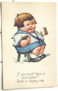 H1261     TWELVETREES    BIRTHDAY    POSTCARD,   CHUBBY  BOY