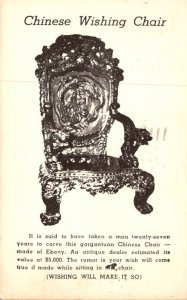 Georgia Jekyll Island Museum Chinese Wishing Chair 1970