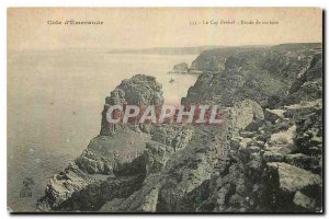 Old Postcard Emerald Coast Cape Frehel study rocks