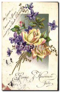 Old Postcard Fantasy Flowers