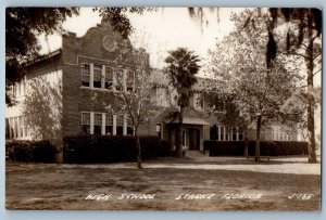 c1940's High School Building Starke Florida FL RPPC Photo Vintage Postcard
