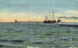 Harbor, Charlotte, New York, NY USA Sailboat 1914 light wear postal used 1914