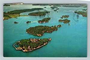 Heart Island NY- New York, Aerial View Of Boldt Castle, Chrome c1963 Postcard