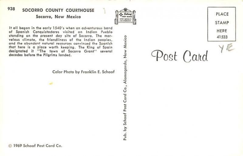 Socorro County Courthouse Socorro, New Mexico NM