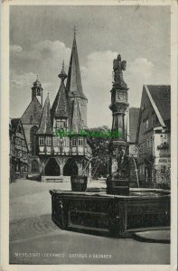 Germany Postcard - Michelstadt I.Odenwald, Rathaus u.Brunnen  RS26144