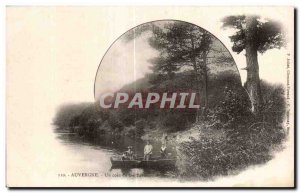 Old Postcard Auvergne A corner of Lake Pavin