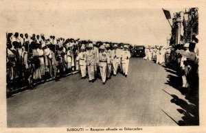 Djibouti Reception Officielle au Debarcadere Vintage Postcard 03.92