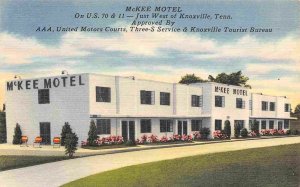 McKee Motel US 70 11 Knoxville Tennessee linen postcard