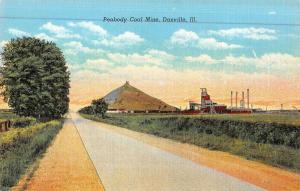 Danville Illinois birds eye view Peabody Coal Mine antique pc Z28825