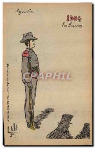 Old Postcard Militaria 1904 honors Today & # 39hui