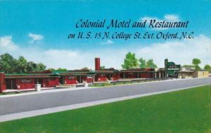 North Carolina Oxford Colonial Motel and Restaurant