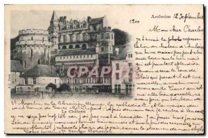 Postcard Old Amboise Le Chateau 1900 Map