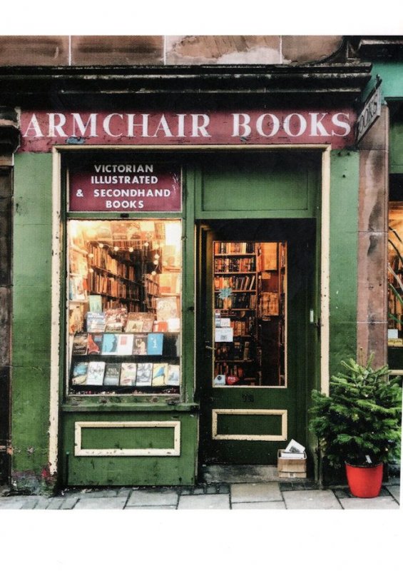 Armchair Books Edinburgh Victorian Bookstore Scottish Shop Postcard