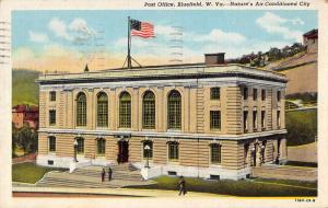 Bluefield West Virginia birds eye view showing US Post Office antique pc Z20970 