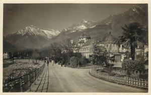 1929 Real Photo Postcard, Merano Italy Casino di Cura, Unposted