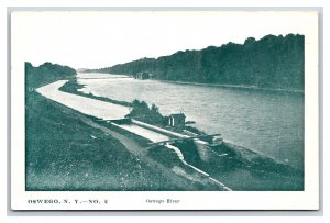View of Oswego River Oswego New York NY UNP Unused UDB Postcard V14