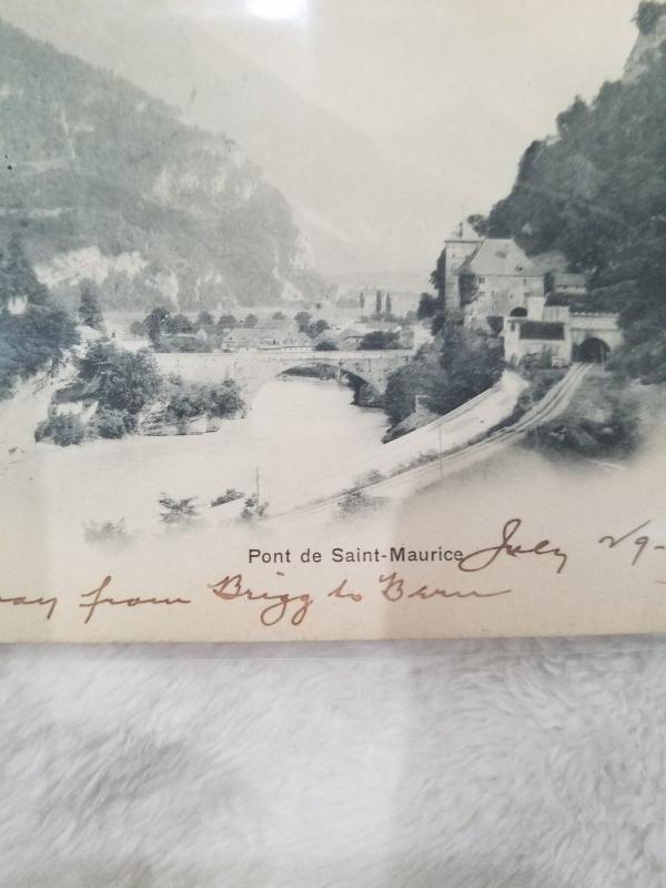 Antique Postcard entitled Pont de Saint-Maurice  Posted, 1900