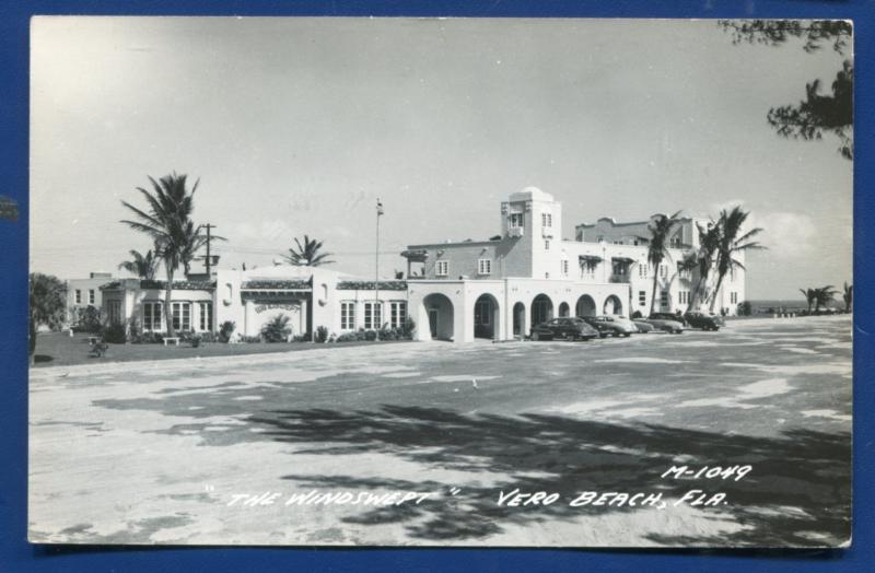 Vero Beach Florida fl the Windswept real photo postcard RPPC