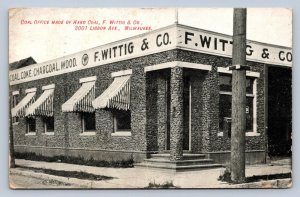 J90/ Milwaukee Wisconsin Postcard c1910 Made of Coal Office Wittig & Co 684
