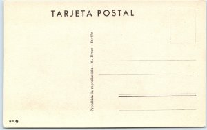 c1920s Seville, Spain Bridge River Boats Cityscape Spire Shoreline Rivas A354