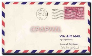 Letter USA Guam tp Wake Island May 1, 1951