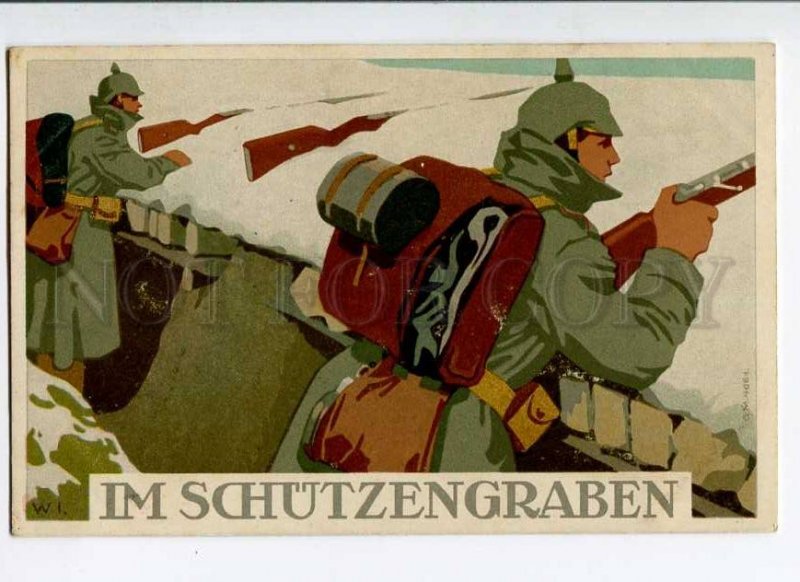 275763 Avant-Garde WWI Germany PROPAGANDA Soldiers by W.I. old