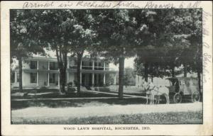 Rochester IN Wood Lawn Hospital c1905 Postcard