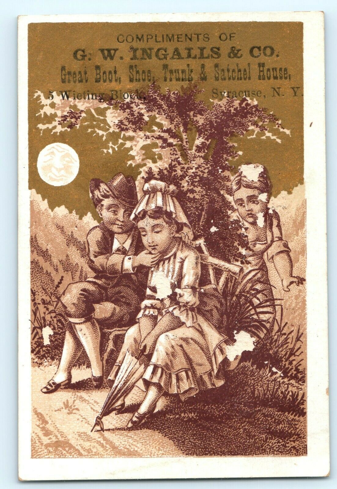 x4 Set c1880s Syracuse NY Ingalls Cute Girls Trade Card Lot Baby Doll