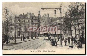 Old Postcard Nancy Place Saint-Jean Tram