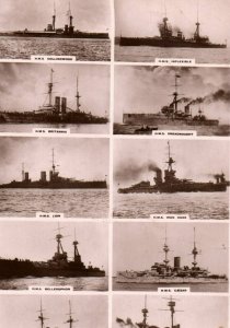 Rare Sure Shield of Britain Fleet - British Royal Navy -  c1910s RPPC Postcard