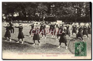 Old Postcard Caen 37th Fete Federale From Gymnastics Competition Female TOP