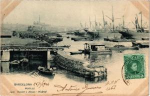 CPA AK BARCELONA Muelle SPAIN (672913)