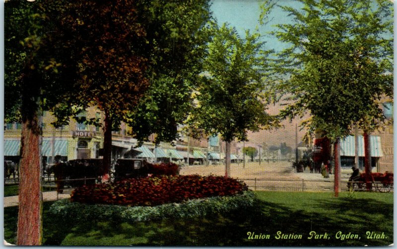 1910s Union Station Park Ogden Utah Postcard