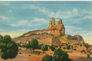 Navajo Church Rock, Near Gallup, New Mexico Vintage Postcard