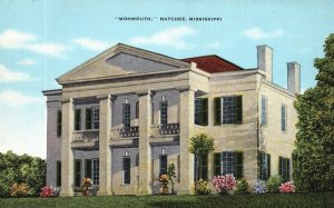 Vintage Postcard Monmouth Mrs. Hubert Barbum Property Natchez Mississippi MS