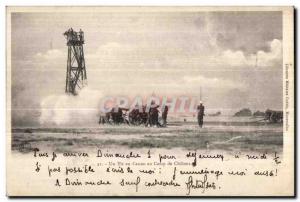 Old Postcard An Army Shooting Canon at Camp Chalons