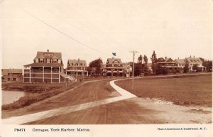 York Harbor Maine Cottages Real Photo Vintage Postcard AA25095