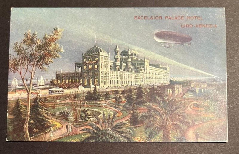 Mint Italy Postcard Excelsior Palace Hotel Lido Venezia Venice Zeppelin