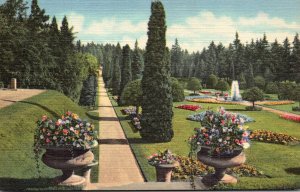 Washington Spokane Manito Park Sunken Gardens Curteich