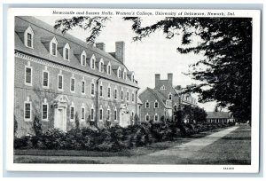 c1950's New Castle & Sussex Hall University Of Delaware Newark Delaware Postcard