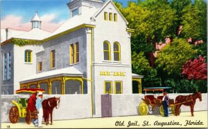 Vtg Old Jail St Augustine Florida FL Unused Chrome Postcard