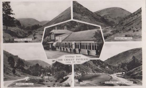 Carding Mill Valley Shropshire Pavillion Gift Shop Ice Cream Tea Rooms Postcard