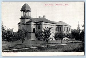 Monticello Minnesota Postcard High School Exterior Building 1905 Vintage Antique