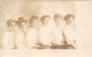 A65/ Flushing Ohio Postcard Real Photo RPPC 1907 Belmont County Women Dress